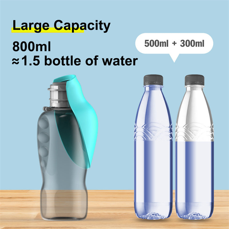 800ml Dogs Water Bottle Portable High Capacity