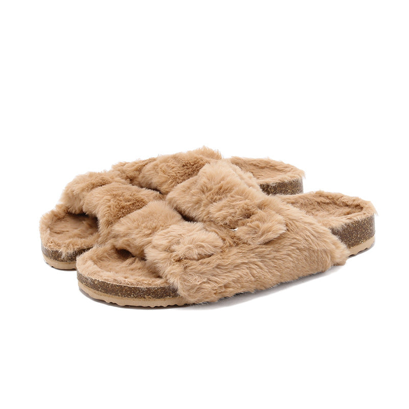 Winter Cotton Slippers Thick Bottom Non-slip Lamb